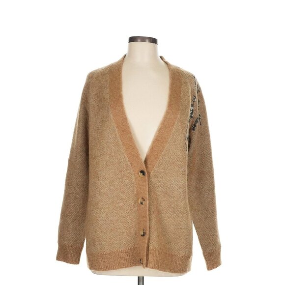 Billy Reid x Gibson Cardigan Sweater Prairie Sand Medium - Picture 2 of 5